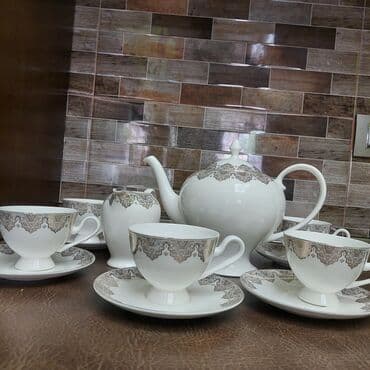 Çay dəsti, rəng - Bej