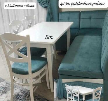 metbex stol stulları qiymetleri: Mətbəx üçün, Yeni, Açılmayan, Oval masa, 4 stul — 7