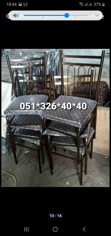 Masa və oturacaq dəstləri: Qonaq otağı üçün, Yeni, Açılan, Dördbucaq masa, 1 stul — 17