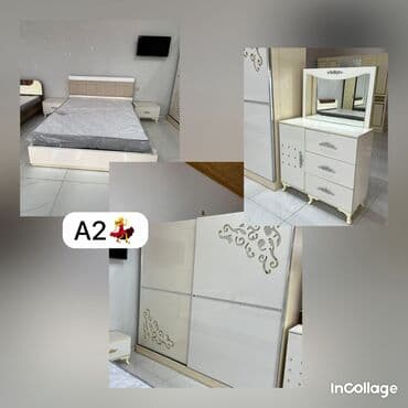 AYNUR 2💃 *Bazalı Yataq desti satılır* Dolab Ölçüsü Eni 245 Hünd 215sm