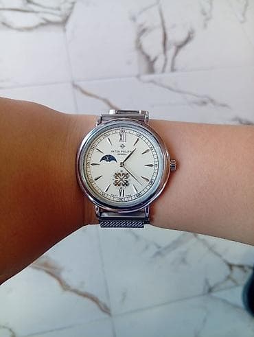 sensor saatlar: Patek Philippe tərzində klassik kişi qol saatı - Korpus: parlaq — 1