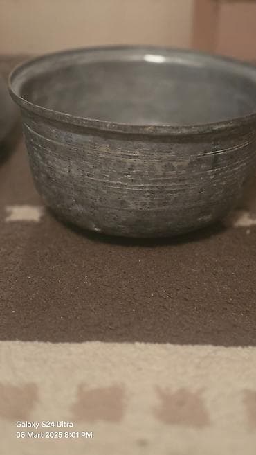 nur çörək: Misdən və qalaylı misdən hazırlanmış köhnə mətbəx ləvazimatları dəsti — 5