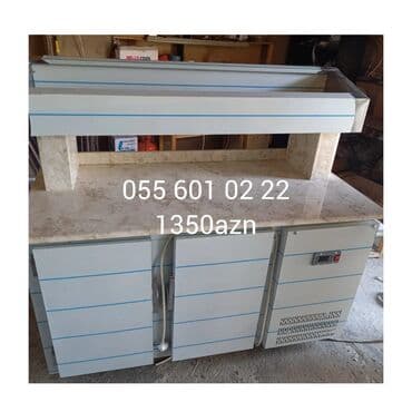 2ci el soyuducular: Peşəkar mətbəx üçün soyuduculu iş masası və üst vitrin - Material — 9