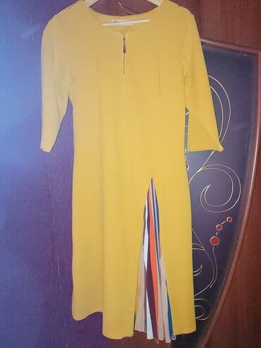 Свадебные платья и аксессуары: Sarı rəngli qadın paltarı - Diz uzunluğunda, A-kəsim siluet - Yumru — 2