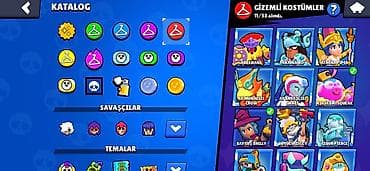 Bayram kostyumları: Brawl Stars oyun hesabı - Kupa yolu: 55 970 - Rütbə: II (ekranda — 5