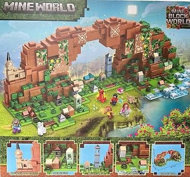 oyuncaq aftamat: Uşaqlar üçün 836 hissədən ibarət Leqo-kanstruktor Mine-World.Digər — 2