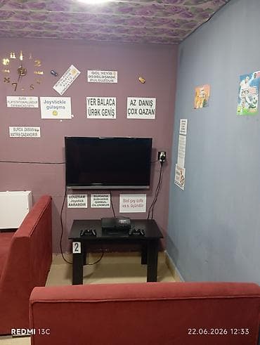 Avadanlığın icarəsi: PlayStation oyun guşəsi – tam təchizatlı - 3 ayrı oyun postu: hər — 2