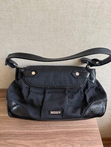 bazar sumkası: Сумка Moschino Текстиль и лаковая кожа Ширина 40, высота 24 В отличном — 1