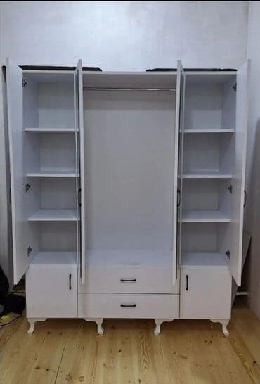 paltar qurutma: Yeni, Açılan, 4 qapılı Düz dolab, Qarderob, paltar dolabı, Azərbaycan — 7
