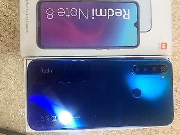telefon akse: Redmi Note 8, 64 GB, rəng - Mavi, Qırıq — 2