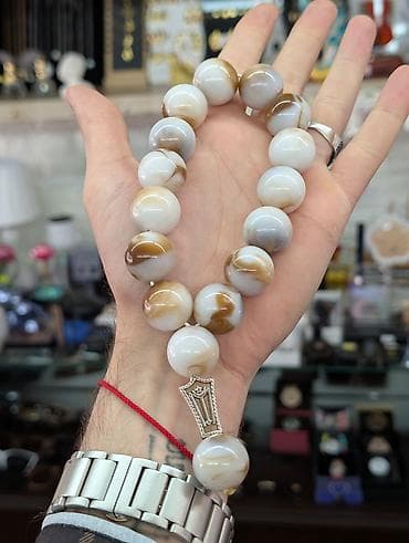 ebanit tesbeh: Məhsul: Təsbeh kolleksiyası – iri ölçülü dekorativ daş muncuqlu — 6