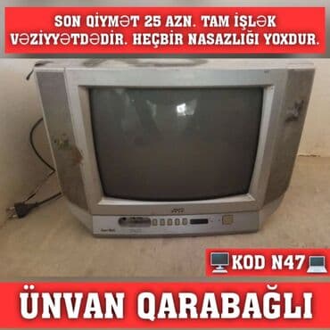 JVC kineskop televizor - Model: JVC (CRT) - Ön panel: açma/söndürmə