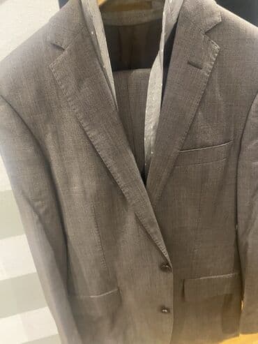 Kişi kostyumu – Cacharel - Rəng: boz/boz‑mele (xırda toxuma naxışlı) -