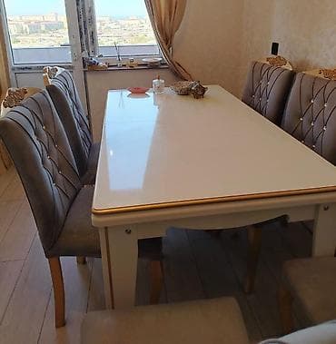 metlax satilir: Leman11*550 Azn* Masa dəsti satılır. Az istifadə olunub. 6 ədəd stulu — 1