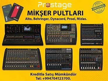 Audio: Peşəkar Aktiv və Passiv Mikşer Pultları – Alto, Behringer, Dynacord — 1