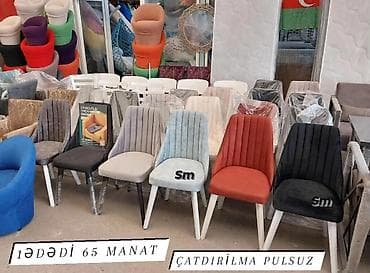 restoran stul: Yemək masası və mətbəx üçün yumşaq oturacaqlı stullar. Stullar modern — 4