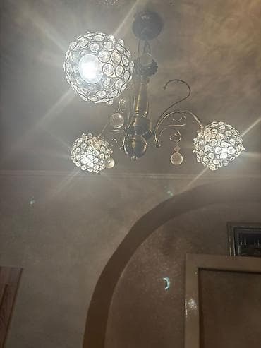 Şamdanlar: Çılçıraq, 3 lampa, Metal — 1