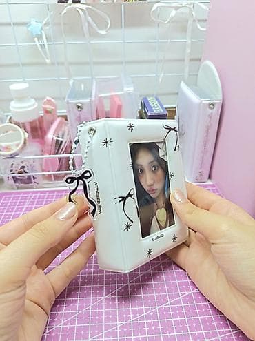 Mini foto albom – “Binder ” dizaynı - Rəng: ağ, üzərində qara