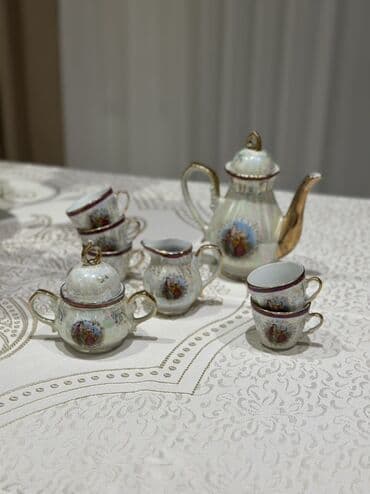 nabor: Çay dəsti, rəng - Ağ, Farfor, 6 nəfərlik — 2