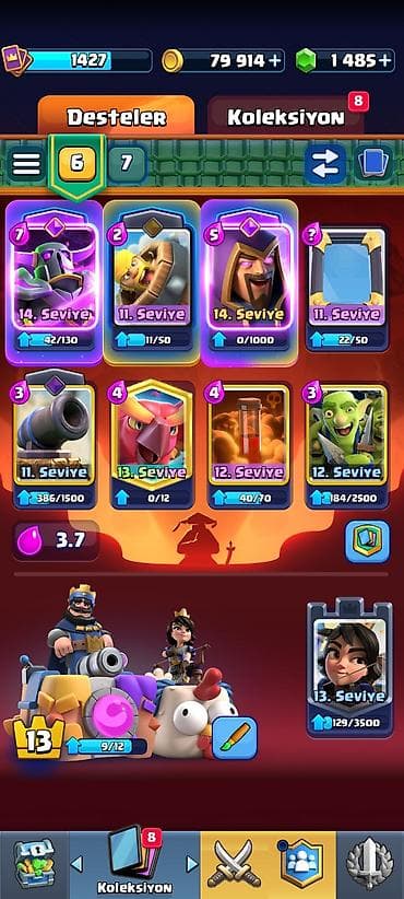 clash royale: Clash Royale oyun hesabı - Kupa: 7664 - Kral səviyyəsi: 13 - Pass — 2