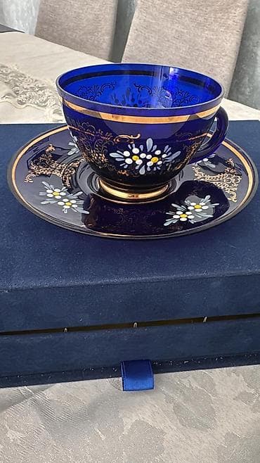 Столовая посуда: Чайный набор, цвет - Синий, Стекло — 2