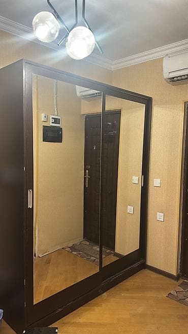 qapi sekilleri: 2 qapılı, Güzgülü, Qəhvəyi, Digər material, Kupe, Düz dolab — 1