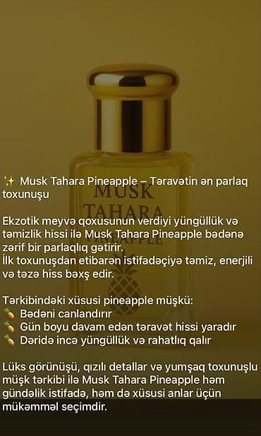 bil: Tam təbii sintetiksiz bitki tərkibli Dubai müşkləri ✨ BƏƏ'dən — 10