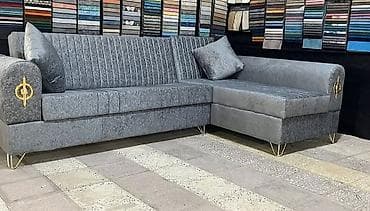 deri divan: Künc divan, Qonaq otağı üçün, Parça, Açılmayan — 3