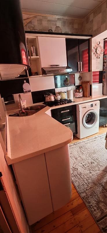 perla stol stul: Mətbəx mebeli dəsti – bərkidilmiş komplekt - Dizayn: Qara-ağ rəng — 1