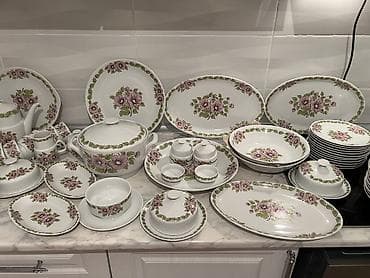 alman dreli: Nahar dəsti, rəng - Ağ, Farfor — 9