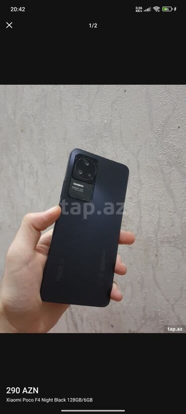 Poco F4, 128 GB, rəng - Qara, Sensor, Barmaq izi, Face ID