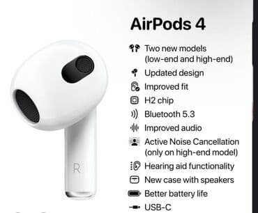 Mikrofonlar: Yeni Simsiz (Bluetooth) Qulaqcıqlar, Apple, rəng - Ağ — 2