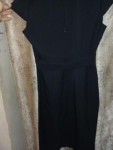 don: Qadın paltarı – qara rəngdə, çiçək naxışlı, kəmərli - Model: sarafan — 3