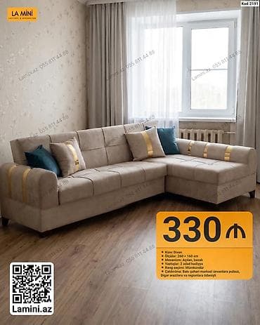 kreditle kunc divanlar: Künc divan – La Mini • Ölçülər: 260 × 160 sm • Mexanizm: açılan — 1