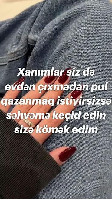 Xanımlar üçün onlayn qazanc imkanları üzrə dəstək xidməti. Evdən