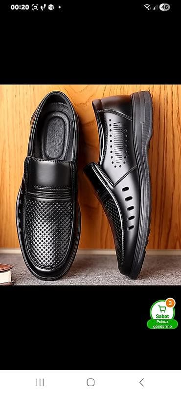 ayaqab: Məhsul: Kişi üçün klassik slip-on ayaqqabı - Rəng: Qara, parlaq üst — 5