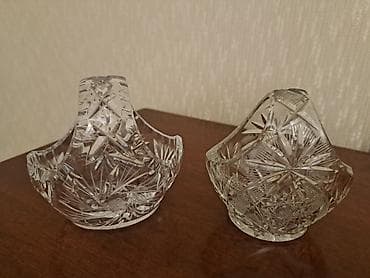 su krant: Kəsimli büllur qablar dəsti (2 ədəd) - Material: ağır, şəffaf büllur — 1