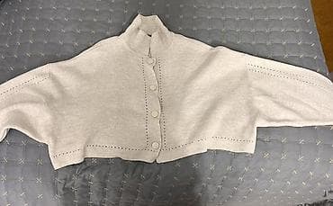 muncuqdan canta: Brend: Fame Model: Qısa kardiqan - Rəng: Açıq boz (melanj) - Dizayn — 1