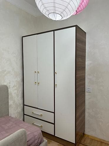 rr mebel: 3 qapılı, Güzgülü, Ağ, Taxta, Açılan, Düz dolab — 3