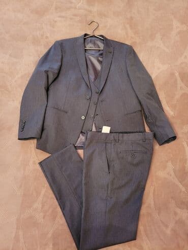 kişi geyimləri: Kostyum, Demisezon, 5XL, rəng - Boz — 4