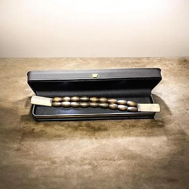 Tata: Məhsul: Təsbeh dəsti - Modellər: 1) Açar daş naxışlı ağ-krem rəngli — 1