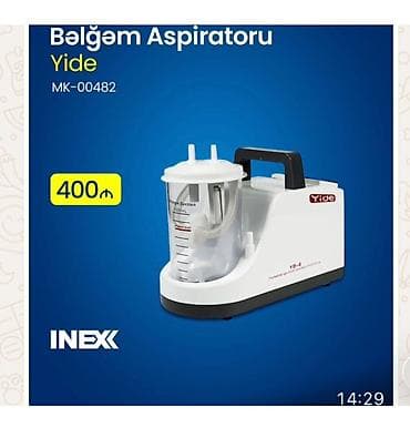 Digər tibbi məhsullar: Bəlğəm aspiratoru – Yide MK-00482 - Portativ elektrikli aspirator - — 1