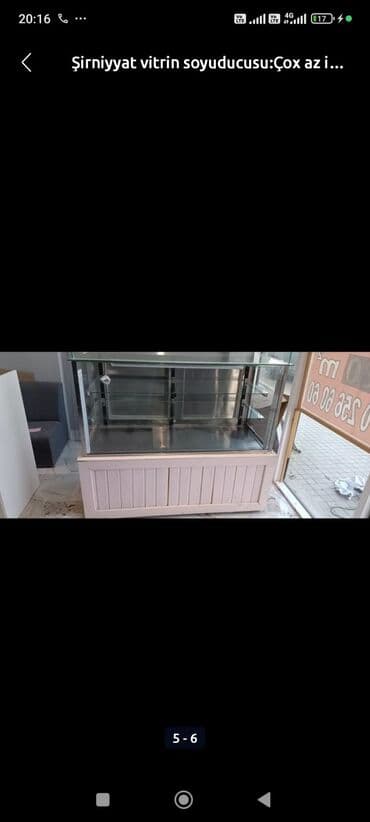 kreditle vitrin soyuducu: Şirniyyət üçün, 150 * 150 * 60, İşlənmiş, Ünvandan götürmə — 2