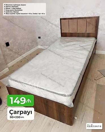 Çarpayı – 90x200 sm - Mexanizm: açılmayan, bazasız - Sıyırma — 1