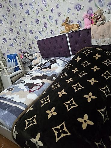 divan desti: İki ədəd yumşaq plyonka/plüş pled dəsti - Model: qalın, tüksüz — 1