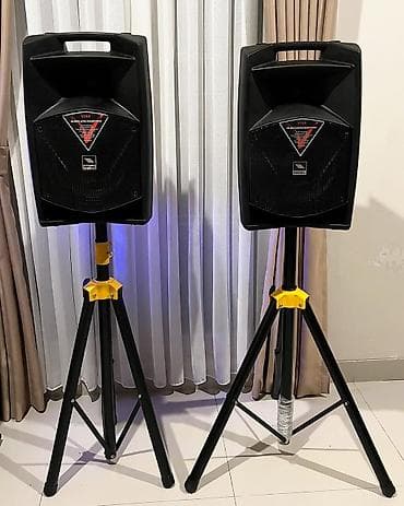 canon 5 d: Proel V10A aktiv akustik sistem – cüt kolon və tənzimlənən tripodu — 1