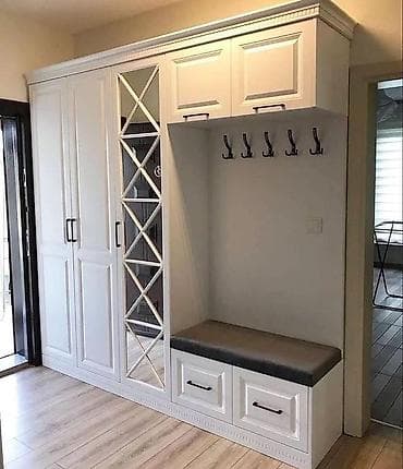 Düz dolab, Dəhliz üçün, Ayaqqabı üçün, Açılan, Korpuslu, 3 qapılı