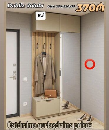 ev peci: Yeni, Kupe, 1 qapı Düz dolab, Dəhliz dolabı — 1