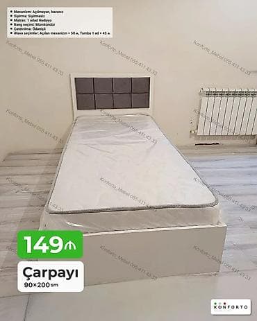 intex matras: Çarpayı – 90×200 sm - Mexanizm: açılmayan, bazasız - Sıyırma — 1