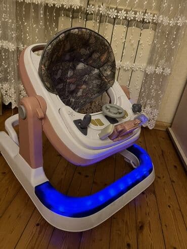 Digər mebel: Uşaq yerişi – çoxfunksiyalı model - Rəng: ağ/çəhrayı gövdə, naxışlı — 5